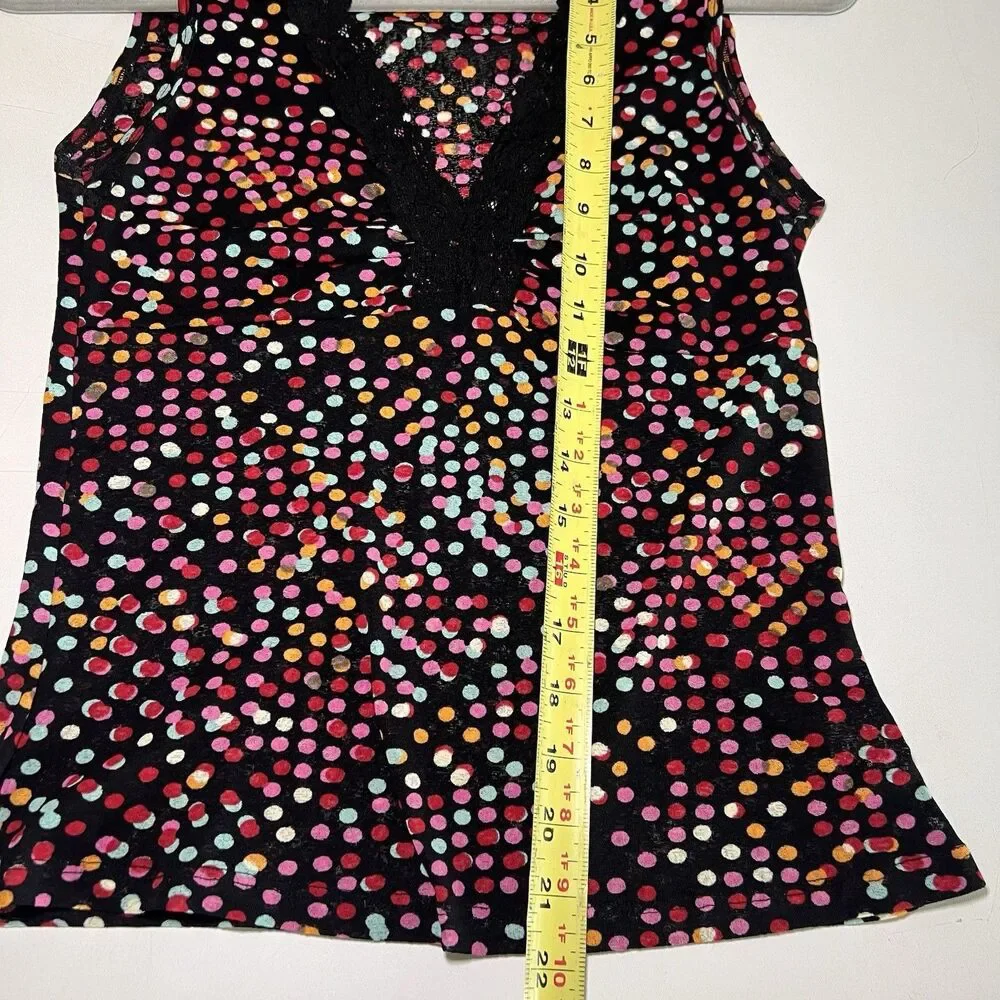 Shameless Mesh Babydoll Top Size L Polka Dot Lace Trim Light Weight Feminine Y2K